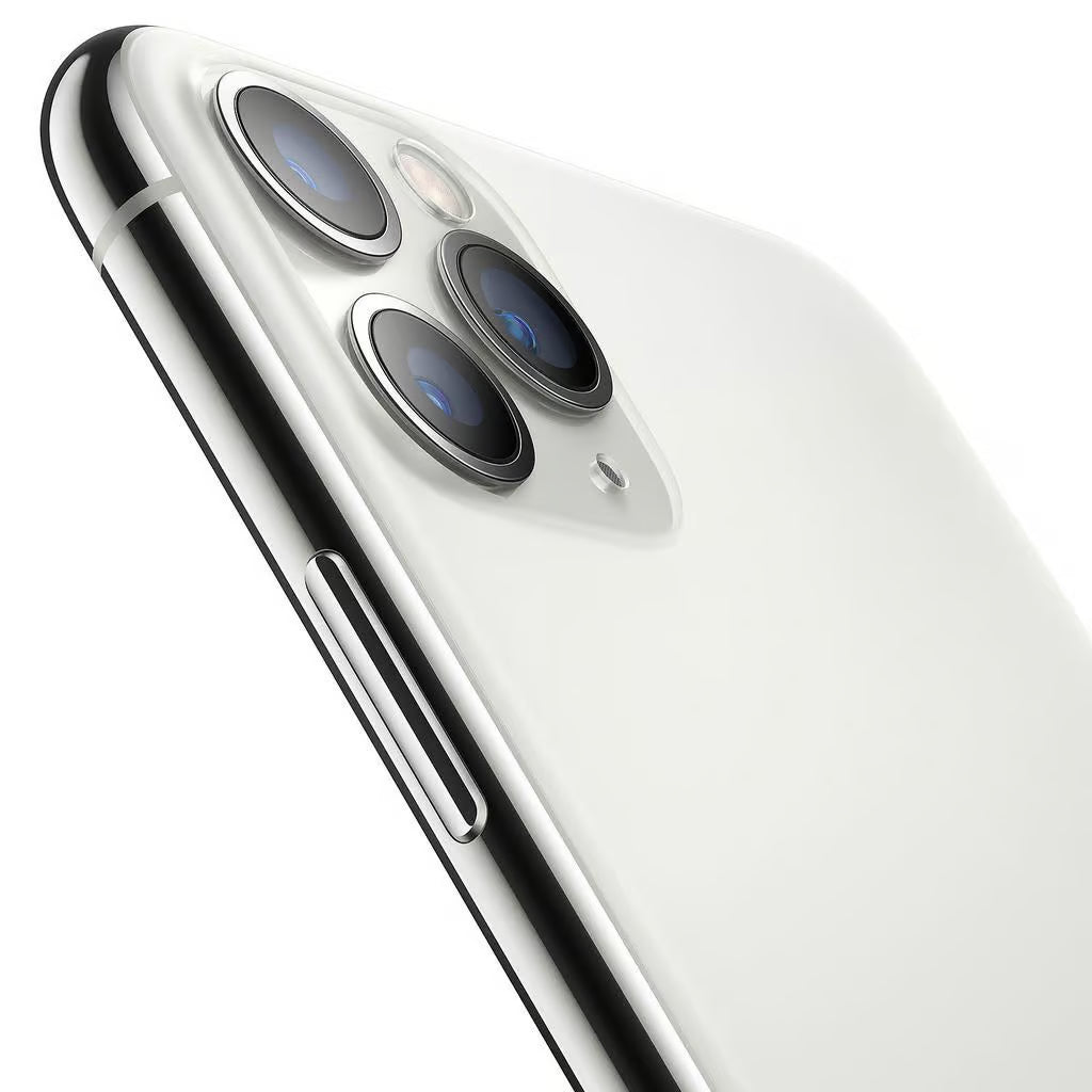 Modernes Apple iPhone 11 Pro Max in eleganter Silberfarbe mit großzügigen 64GB Speicher, ohne Vertrag.