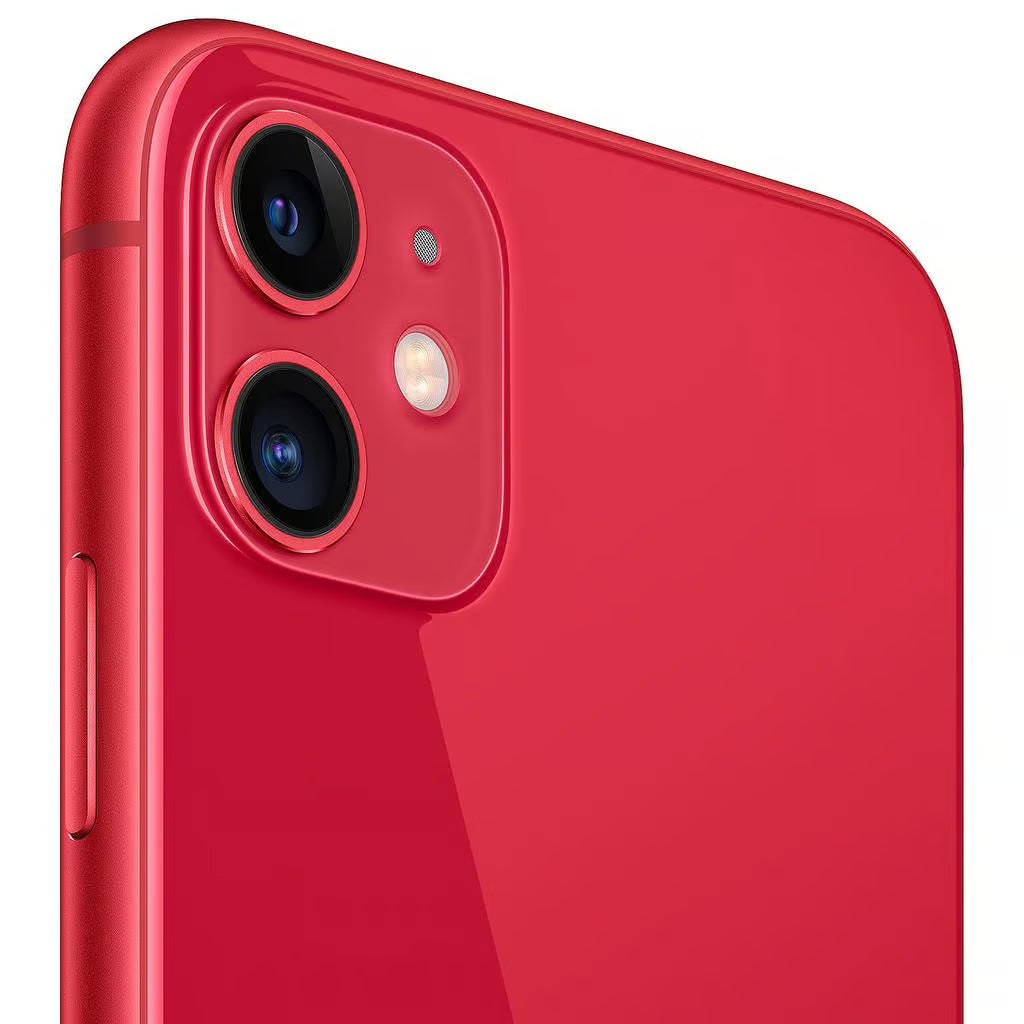 Lebendiges Apple iPhone 11 in der Farbe Rot mit 64GB Speicher, ohne Vertrag.
