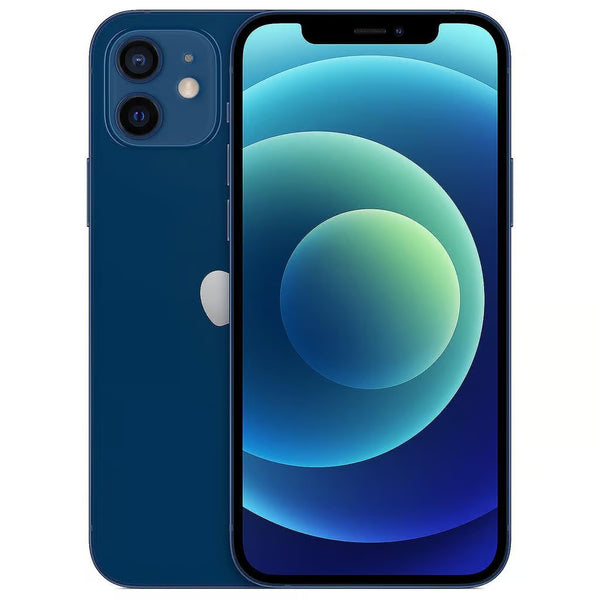 Stilvolles Apple iPhone 12 in der Farbe Blau mit großzügigen 64GB Speicher, ohne Vertrag.