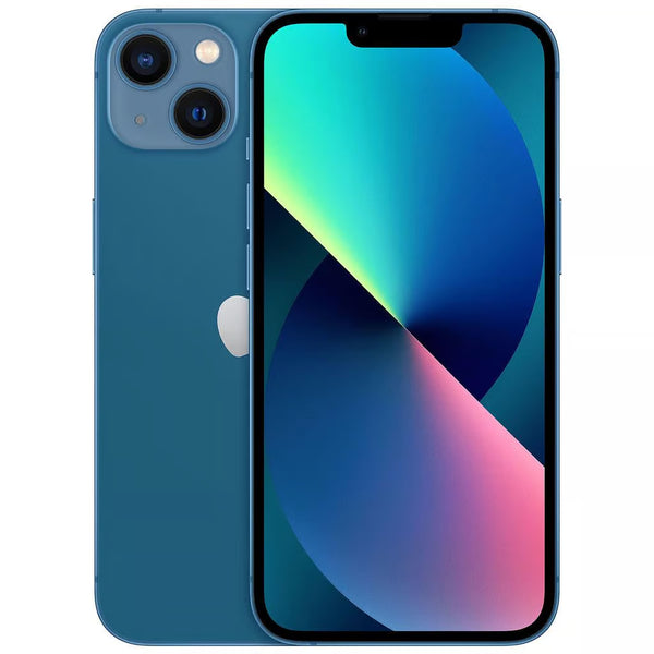 Blauer Apple iPhone 13, 128GB Speicher, ohne Vertrag. Das leistungsstarke Smartphone in stilvollem Blau bietet großzügigen Speicherplatz und Unabhängigkeit von Vertragsbindungen.